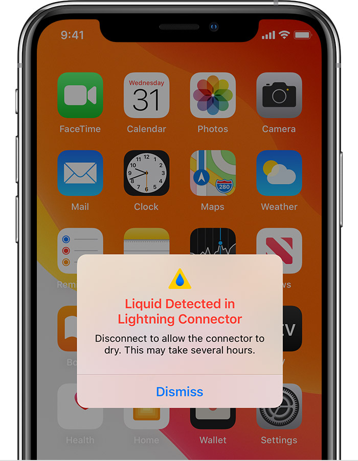 濉溪苹果手机维修分享iPhone 12 在充电时出现 “闪电接口检测到液体”的提示怎么办 